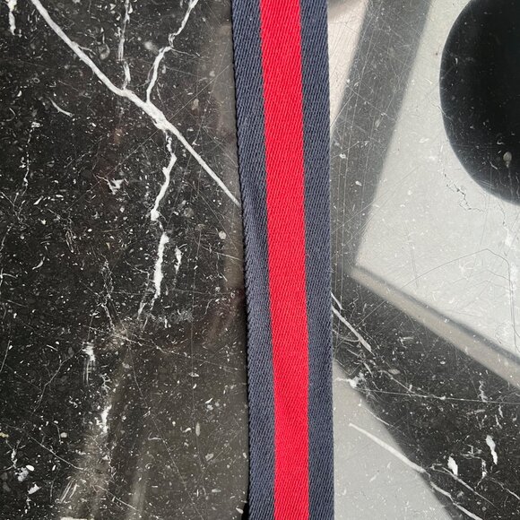 GUCCI Red and Blue Nylon & Leather Belt  Size 85:34 - Picture 5 of 7